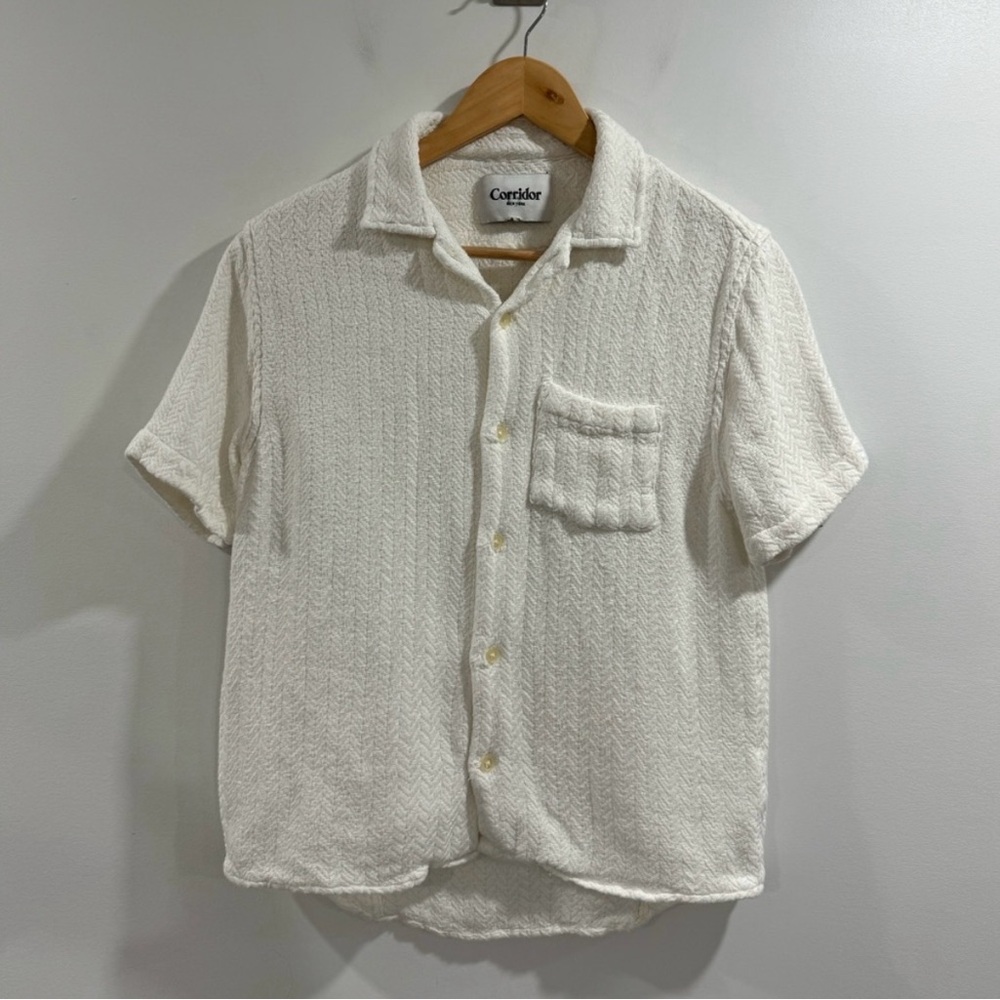 Corridor Acid Plaid Camp Collar Shirt - White